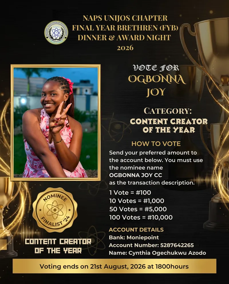 Campaign Flier for Ogbonna Joy